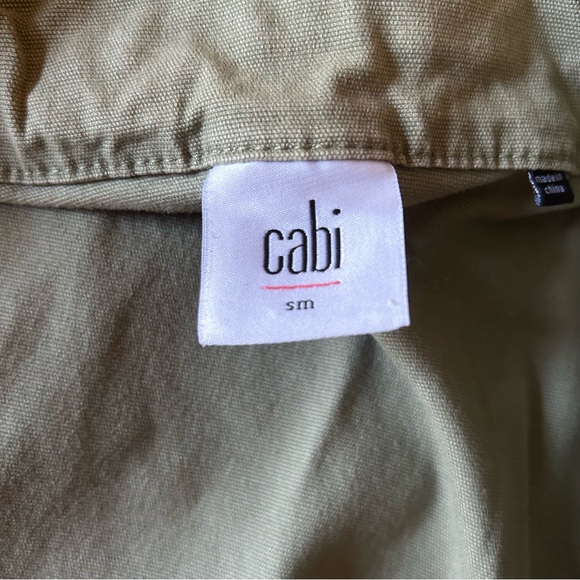 Cabi long vest jacket women's  sz small olive  army green festival militarycore - Picture 4 of 14